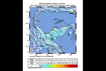 Gempa M5,4 guncang wilayah barat daya Tojo Una-una Sulteng