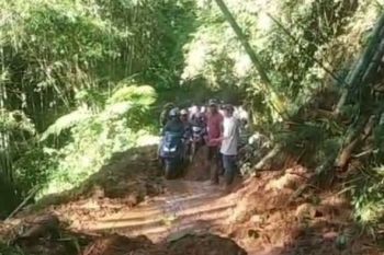 BPBD Agam kerahkan Satgas bersihkan material longsor timbun jalan provinsi