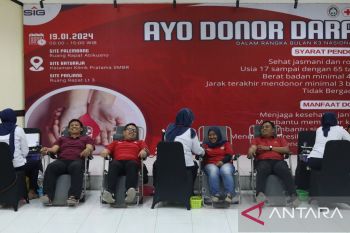 SMBR gelar aksi donor darah Bulan  K3 Nasional 2024