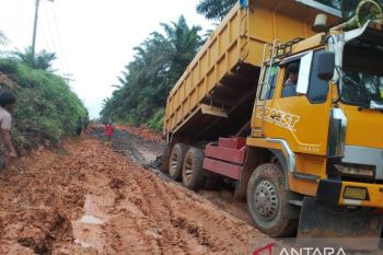 PTPN IV PalmCo Regional 3 bantu perbaiki jalan utama penghubung tiga desa di Rohil
