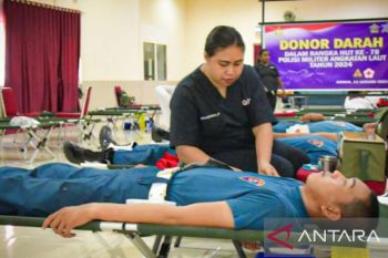 Peringati HUT ke-78 Pomal, Lantamal IX Ambon gelar donor darah