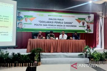 Kepala Biro ANTARA Babel paparkan peran media wujudkan pemilu damai di dialog publik MPW Pemuda ICMI