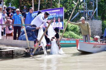 Penjabat Gubernur Sulsel tebar jutaan benih ikan di Danau Tempe