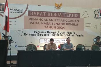 Bawaslu Manado gelar rapat penanganan pelanggaran masa tenang