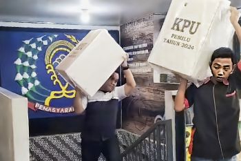 KPU Bandarlampung distribusikan logistik Pemilu ke Lapas Rajabasa