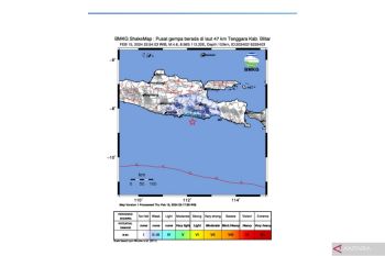 Gempa tektonik magnitudo 4,6 guncang Blitar