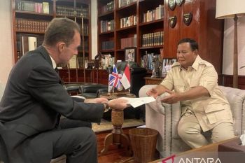 Dubes Ingris temui Prabowo ucapkan selamat atas kesuksesan Pemilu