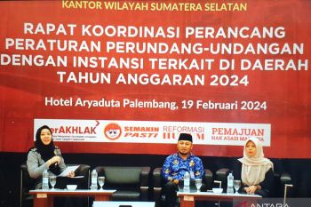Kemenkumham Sumsel gelar rakor perancang perundang-undangan