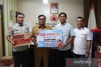 Perpanjang siaga darurat banjir  PTPN IV PalmCo Regional 3 perkuat stok bantuan BPBD Pekanbaru