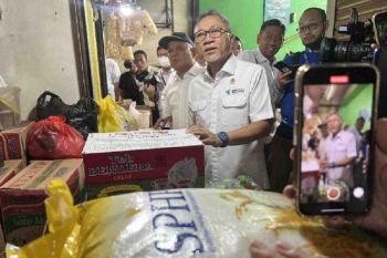 Mendag Zulkifli Hasan tinjau Pasar Klender pastikan stok pangan menjelang Ramadhan