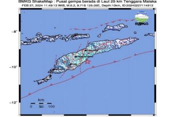 Gempa  5,2 guncang Malaka