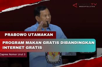 Prabowo utamakan program makan gratis dibandingkan internet gratis
