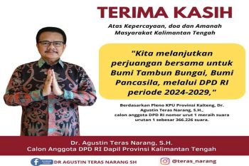 Raih suara terbanyak, Teras Narang siap laksanakan amanah rakyat Kalteng