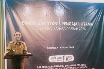 Balai Bahasa Sumsel  beri pelatihan bahasa daerah di tiga kabupaten
