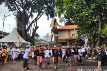 Pawai ogoh-ogoh sambut Hari Suci Nyepi digelar di Pura Adhitya Jaya Jakarta
