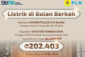 PLN hadirkan diskon tambah daya hingga 5.500 VA hanya membayar Rp202.403