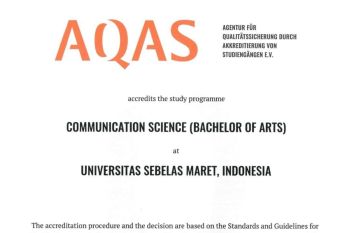Dua prodi FISIP UNS  raih akreditasi internasional