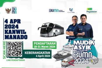 Pegadaian Manado fasilitasi  ratusan warga mudik gratis