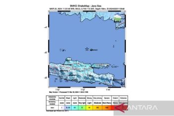 Gempa Tuban getarkan sejumlah daerah di Pulau Jawa