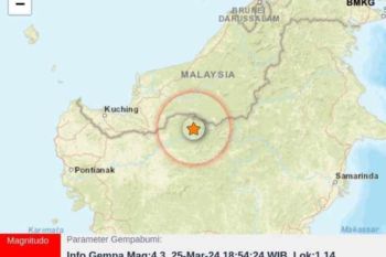 Gempa guncang Kapuas Hulu kedalaman 10 kilometer