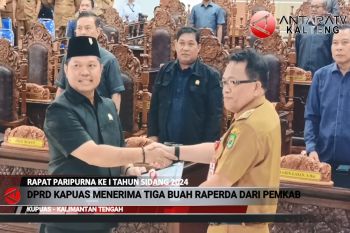 DPRD Kapuas terima tiga buah raperda dari pemkab