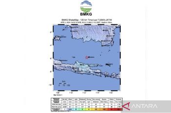 BMKG sebut gempa Tuban yang ke-454 terasa hingga ke Kalimantan Selatan