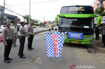 Mudik gratis Ditlantas Polda Lampung