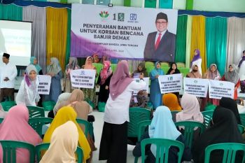Perempuan Bangsa PKB bantu korban banjir Demak jelang Idul Fitri