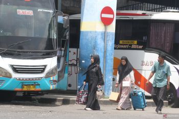 Puncak arus mudik di Terminal Arjosari Malang