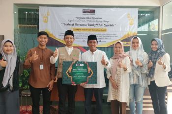 Bank Mitra Agro Usaha Syariah Lampung salurkan zakat perusahaan melalui Dompet Dhuafa Lampung