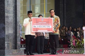 Kemenkumham RI salurkan zakat fitrah senilai Rp1,42 miliar melalui Baznas