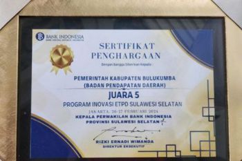 BI beri penghargaan kepada Pemkab Bulukumba atas pengelolaan pajak
