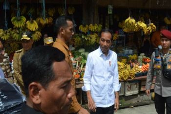 Presiden Jokowi pantau harga bahan pokok di pasar tradisional di Mamasa