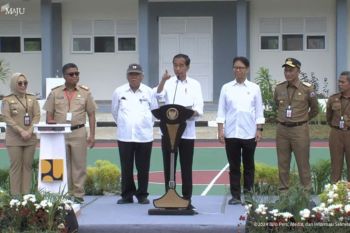 Presiden Jokowi meresmikan 147 infrastruktur rekonstruksi pascagempa Sulbar