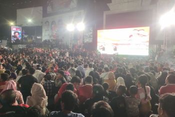 Warga Bandar Lampung padati Tugu Gajah nobar semi final AFC U-23