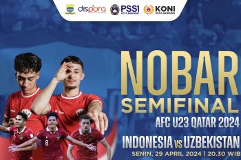 Pemkot Bandung menggelar nobar timnas di halaman Asprov PSSI Jabar