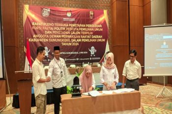 KPU Gunungkidul menetapkan 45 caleg terpilih Pemilu 2024