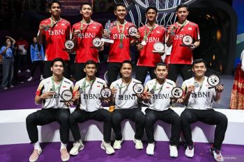 Jonatan Christie bangga bisa menghapus keraguan terhadap tim muda Piala Thomas