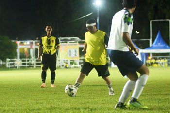 Paman Birin cetak skor 3-0 pada laga sepakbola melawan Tim Bank Kalsel