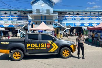 Polres Majene meningkatkan patroli kamtibmas di pusat perekonomian