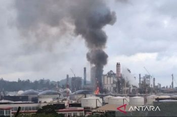 Kebakaran di kilang Pertamina Balikpapan sudah padam