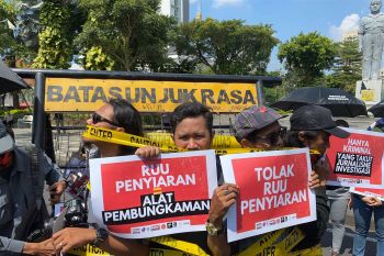 Gelar aksi, "Kompers" nilai RUU Penyiaran berpotensi bungkam Pers