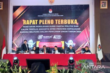 KPU tetapkan perolehan kursi parpol dan caleg terpilih DPRD Babel periode 2024-2029