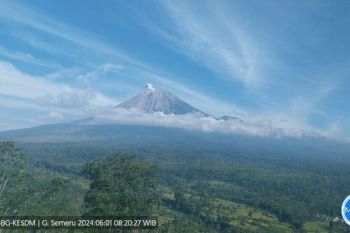 Gunung Semeru, Jatim, erupsi berkali-kali