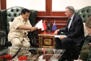 Menhan Prabowo Subianto bahas kerja sama pertahanan dengan Dubes Selandia Baru