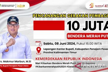 Kabupaten Penajam  siap kibarkan 1.500 bendera Merah Putih