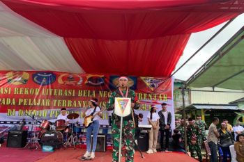 Satgas Pamtas RI-RDTL cetak rekor literasi bela negara di wilayah perbatasan