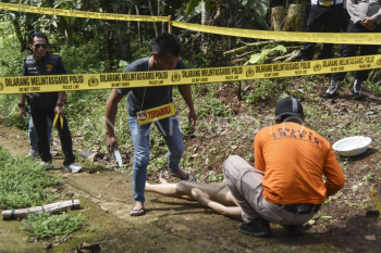 Rekontruksi pembunuhan dan mutilasi di Ciamis