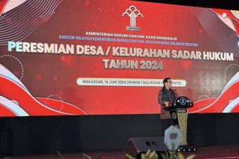 Menkumham : Desa sadar hukum di Sulsel bisa dukung iklim investasi