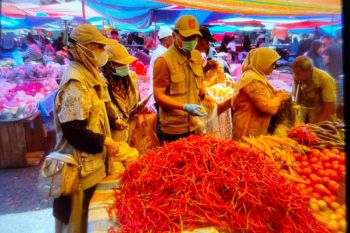 OKKPD Agam lakukan pengujian pangan segar di pasar tradisional